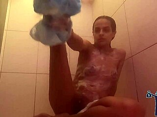 Latina Milf Records Bath For Horny Coworker To Enjoy