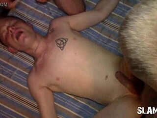 Deep holes explored in intense gay group encounter.