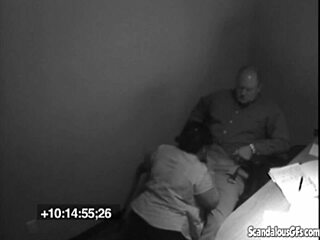 a fat secretary with big boobs gives her boss a blowjob