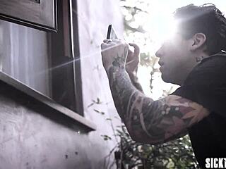 Petite blonde teen 18+ seduced by voyeur with massive cock in hardcore action