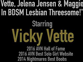 Vicky Vette and Jelena Jensen get assfucked in a group scene with spanking