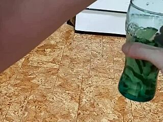 Duk and david duk peeing in glass david cums in glass for duk to eat