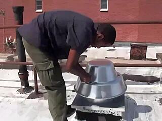 Stunning blonde bbw pornstar handles monster cock in rough interracial scene.