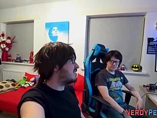 yorkshire geek gets tricked into hardcore oral and facial