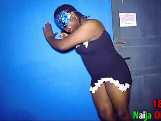 Ebony Babe Bent Over, Sucking Cock, Feels Tongue on Big Tits. Horny Interracial Licking Heats Up.