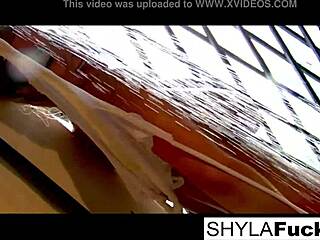 shyla stylez performs a rare nude solo, masturbating her sexy pussy