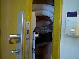 curvy chambermaid bangs hotel guest while wife sunbathes