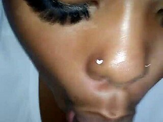 bbw sucking dick in pov close-up blowjob