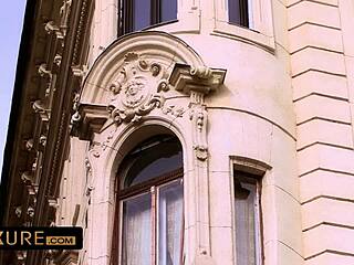 First foursome for the two gorgeous babes involves riding, handjob, and anal doggystyle.