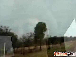 Horny African Babe Blows White Cock in Car 😈