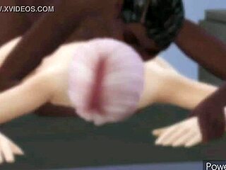 demi breaks in her new sissy with strapon in sims 4 cartoon