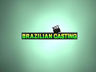 Stor röv brasiliansk brunett stönar högt knullad av målaren