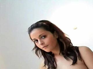 Brunette Babe in Lingerie Plays Fetish Cuffs