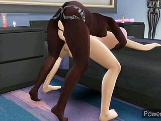 demi breaks in her new sissy with strapon in sims 4 cartoon