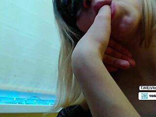 Stepdaughter says, Daddy, watch me lick and play with tits