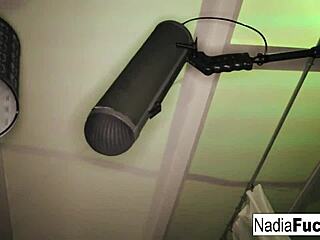 Hot Nadia White Fills Her Tight Holes with Ripe Bananas