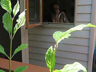 nikki gets fucked doggystyle from behind with her big tits bouncing