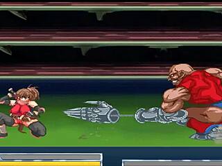 Asukina's Rough Sex Wrestling with Huge Cock on Antique Ring in Hentai