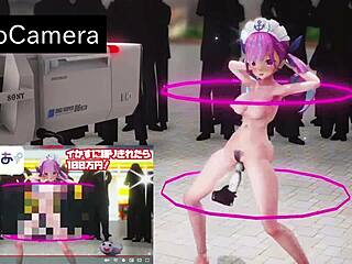 Hololive Minato Aqua provoca en baile hentai 3D