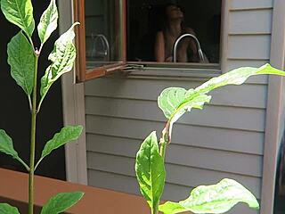 nikki gets fucked doggystyle from behind with her big tits bouncing