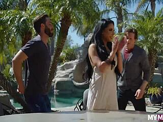 Gianna Grey fucked in missionary, big tits bouncing, cumshot after blowjob.