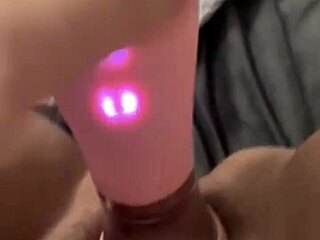 Masturbating with backup toy