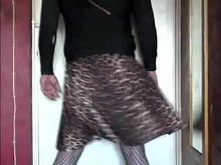 Crossdresser Swallows Own Pee Homemade