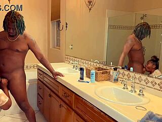 fun with ebony stepsister's big booty at pool