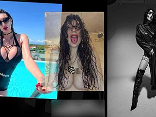 Liza says, 'Watch me humiliate you with my new latex heels, virgin.'