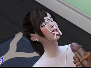 Оригинальная мультяшная анимация с сексом и спермой