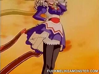 This kinky anime hottie is kissing passionately