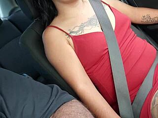 Latina Babe Flashes Tits On The Road