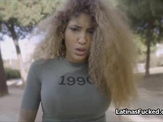 Curly latina couple needs monster cock after vibrating panties in hardcore action