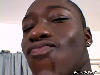 damn, this latin thug is taking his first black cock deep in his ass