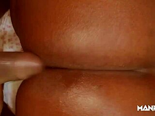 Fucked Her Juicy Ebony Pussy Close-Up, She Squirted and Begged for More