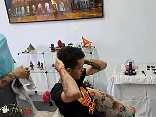 sabrina prezotte banging clients in her hot salon!