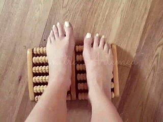 detailed barefoot foot massage for relaxation and comfort