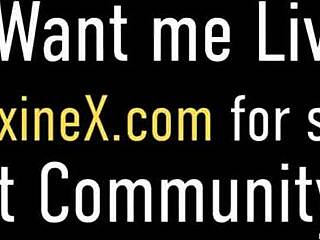 Busty oriental queen maxine x spreads thick thighs for big black cock in cowgirl and doggystyle