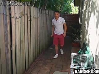 Intensely fucking his stepsister bent over with hardcore blowjob.