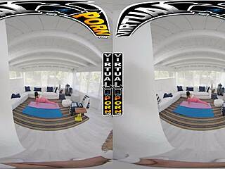 virtual porn with yoga babe violet gems who’s obsessed with riding me non-stop