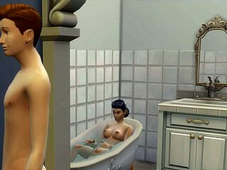 पूलसाइड स्विम के बाद बैकयार्ड में स्टेप सन मॉम को हार्ड स्लैम करता है