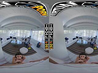 Mae Milano's step creep fucks her hard in virtual reality