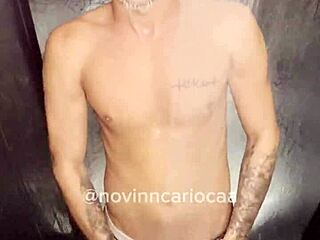 TikTok famous twink showers with clothes on until naked