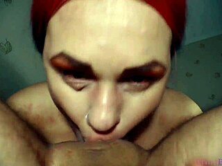 Hungry Stepsister Drains Balls In 69