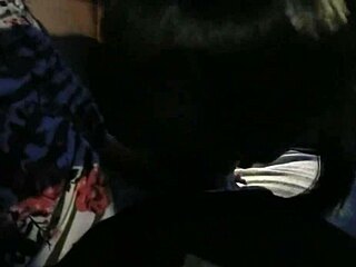 Real hooker performs car service outdoors