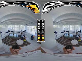 Mae Milano's step creep fucks her hard in virtual reality