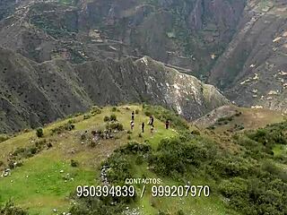 Peruvian Dancers Perform Traditional Dance