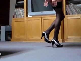 Petite Latina Dancing In Heels