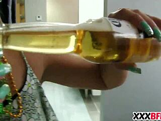 on st. patty's day, a petite teen slut experiences hardcore group pov action with amateurs