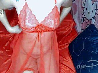 I'm masturbatin' my shaved pussy in see-through lingerie